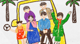 《失控家族》发手绘海报 包贝尔王智蔡明惊喜加盟